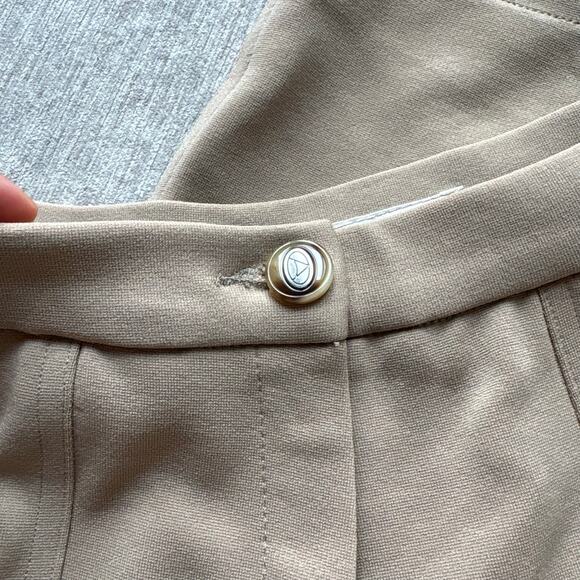 Beige Suede Panel Trousers - Picture 4 of 8